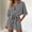 Black, variant on Summer Jumpers for Women Short Sleeve Lapel Spring Romper Striped Print Button Down Regular Fit Women Overalls for Daily and Commute S-2XL
