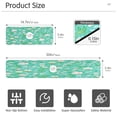 thumbnail image 3 of Mint Green Floral Pattern Quick Dry Silicone Algae Faucet Pad 14.7x5.4in 2 Pack Absorbent Mat for Kitchen Sink, Bathroom Countertop, 3 of 10