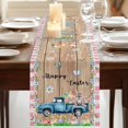 thumbnail image 3 of Table Runners 72 Inches Long Dress Scarves, Happy Easter Farmhouse Kitchen Table Runner, Coffee Tablerunners, Vintage Blue Truck Bunny Duck Wooden Grain 14x72 Inch, 3 of 9