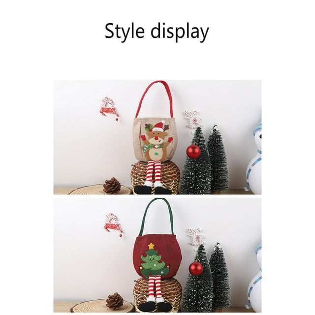 Christmas Bags Gift Wrapping Packaging Storage Elk Container Handbag Goodie Bag Exquisite Embroidery for Jewelry Candy Birthday Elk