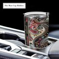 thumbnail image 5 of SKYSONIC Paisley Tumbler Stainless Steel Double Wall Vacuum Reusable Insulated Mug with Straw and Built-in Coaste for Cold and Hot Beverages, 20oz, 5 of 7