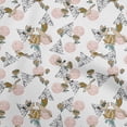 thumbnail image 1 of oneOone Tissu Velours Blanc Imprimé Conversationnel Matériel de Robe Tissu Imprimé Tissu au Mètre 58 Pouces de Large, 1 of 4