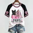 thumbnail image 2 of Jamsmile Women T-Shirts Cancer Awareness Month Print Tee Shirts Soft Short Sleeve Crew Neck Tunic Graphic Tshirts, 2 of 5