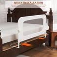 thumbnail image 5 of Bed Rail for Toddlers, Baby Bed Rail Guard for Kids, Toddler Bed Rails with Reinforced Anchor Fit, Height Adjustable & Foldable Bed Rail Guard for Twin, Full, Queen & King Beds (Grey, 32IN), 5 of 6
