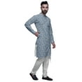 thumbnail image 2 of Atasi Party Wear Kurta Pajama For Men Mandarin Collar Ethnic Printed Kurta Set, 2 of 3
