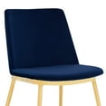 thumbnail image 2 of Messina Modern Velvet and Gold Metal Leg Dining Room Chairs - Set of 2, 2 of 5