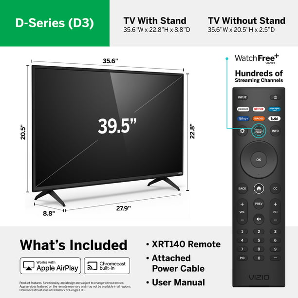 VIZIO 40" D-Series FHD LED Smart TV D40f-J09 -