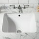 thumbnail image 5 of QinaQin Lavabo sobre encimera de cerámica blanca para baño, fácil de limpiar, sin salpicaduras, compatible con grifería universal, lavabo moderno tipo vessel para tocador, 5 of 7