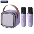thumbnail image 1 of Mini Machine for Kids Girls & Boys - Portable Bluetooth Speaker with 2 Wireless Microphones - Kids Birthday Gifts for Ages 4-10 - Kids' Instrument Accessories - Purple, 1 of 5