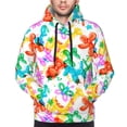 thumbnail image 4 of KLL Colorful Air Balloons Print Mens Hoodie Long Sleeve Casual Pullover Hooded Sweatshirt Fashion Drawstring Hoodies with Pocket-Medium, 4 of 6