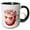 Black/White, variant on 3drose, Cute Heart Cup Full of Valentine Candy Illustration, 11oz Two-tone Black Mug