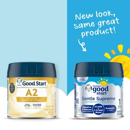 Gerber Good Start Premium Non-GMO Powder Infant Formula with A2 Milk for Digestive Support, 20 oz Canister