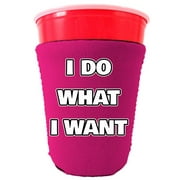 I Do What I Want Party Cup Coolie (Magenta)