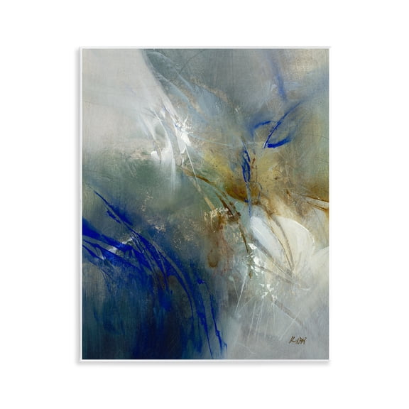 Stupell Industries Contemporary Blue & Neutrals Distortion Wall Plaque Art, 11 x 14, by K. Nari