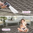 thumbnail image 4 of SAFAVIEH Courtyard Zavier Geometric Bordered Indoor/Outdoor Area Rug, 6'7" x 9'6", Black/Beige, 4 of 14