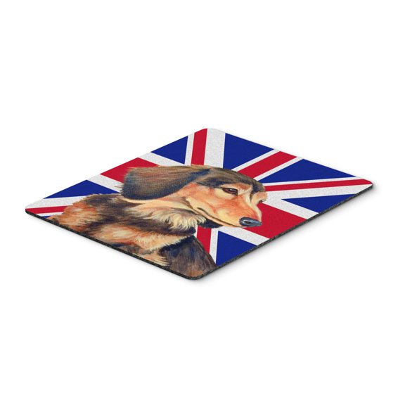 Carolines Treasures LH9502MP "Dachshund with English Union Jack British Flag Mouse Pad Hot Pad or Trivet" Large