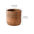 thumbnail image 6 of Small Mango Wood Cachepot for Flowers & Plants, 4.75" Diameter & 4.5" Tall, 6 of 7