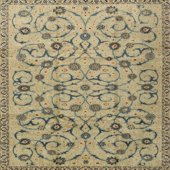 Ahgly Company Indoor Square Traditional Brown Persian Area Rugs, 6' Square
