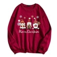 thumbnail image 3 of Chandail en Molleton Femme Tendance Chandail Imprimé Flocon de Neige de Noël à Capuche Manches Longues Mode Automne, 3 of 3
