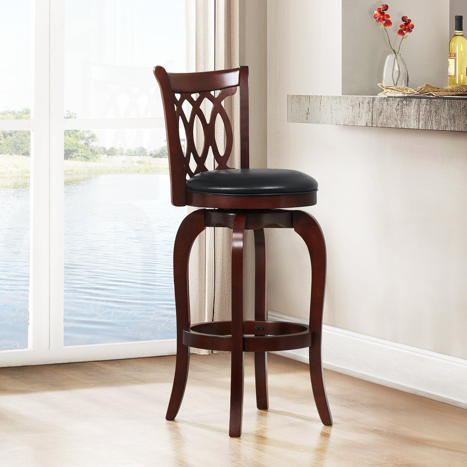 29 Shapel C Back Swivel Bar Stool Cherry 29 Shapel C Back Swivel Bar Stool Cherry