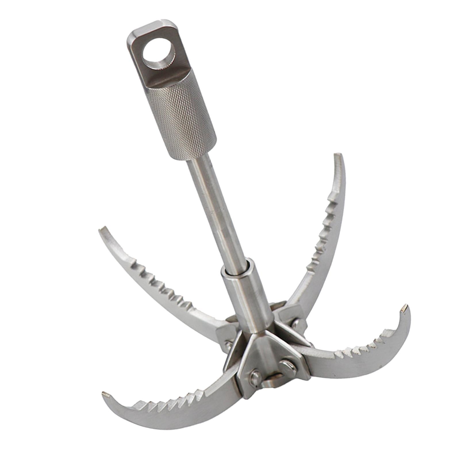 Wswqop 4 Claw Grappling Hook, Durable Multifunction Carabiner Tools for Sports Survival L