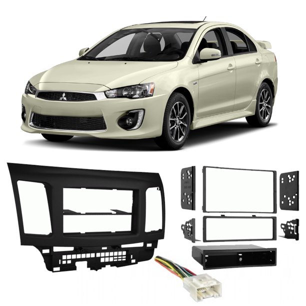 2017 Mitsubishi Lancer Radio Removal Mitsubishi Lancer & Sportback 2014-2017 Stereo Radio Install Dash Kit