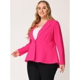 thumbnail image 2 of Blazer de talgrande pamujer con solacon muescas, dobladillo con volantes y péplum, paNavidad RoCaliente 4XL, 2 of 5