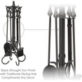 thumbnail image 3 of F-1056 5 Piece Black Fireset with Heavy Crook Handles, 3 of 7