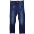 thumbnail image 1 of KIDSCOOL SPACE Boy Jeans,Big Kid Elastic Band Inside Straight Slim Fit Denim Jeans Pants,Blue,11-12 Years, 1 of 6