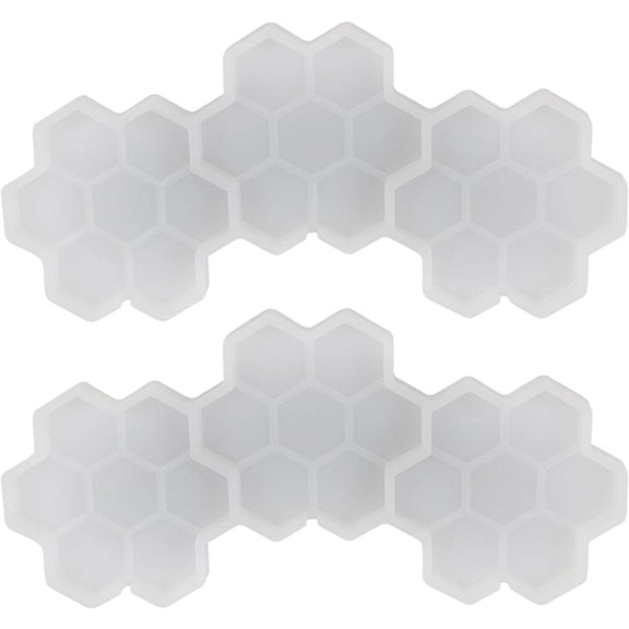 3 Cells Bee Honeycomb Lollipop Silicone Molds, 2Pcs Chocolate Cake Baking Mold, Silicone Lollipop Mould, DIY Sugar Fondant Candy Cupcake Cake Decoration