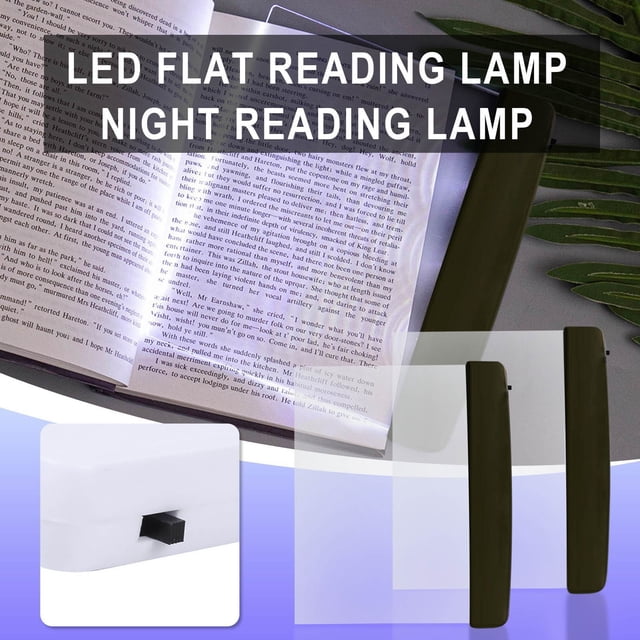 Xihbxyly Luz de Lectura Led, Diseño de Marcapáginas Portátil, Iluminación Suave Que Cuida La Vista, Compacta y Ligera, Ideal para Leer Antes de Dormir, Viajar y Estudiar, Juego de 2 Piezas, 17,3 X 14