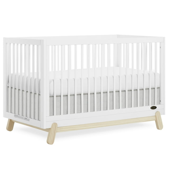 Dream On Me Hygge 5-in-1 Convertible Crib, Vintage White Oak