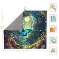 thumbnail image 3 of Naloa Enchanted Forest Butterfly A Dish Drying Mat for Kitchen Counter, Heat Resistant Drainer Mats, Absorbent Draining Mat,Dish Rack Pad,16"x18", 3 of 8