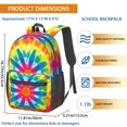 thumbnail image 3 of Red and Yellow Tie Dye Pattern 17" School Backpacks for Teens,Waterproof Oxford Fabric,S-Shape Padded Straps for School,Travel,Hiking,Camping, 3 of 6