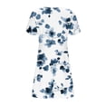 thumbnail image 5 of Mgmyaa Women's Sundress V-Neck Short Sleeve Printing Dresses Elegant Flutter Sleeve Casual Boho Midi Dress Summer Swing Dress, 5 of 5