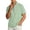 Mint Green |#6, variant on 2026 Spring Summer Henley Shirts for Men Short Sleeve Quarter Zip Pullover Ribbed Stand Collar T-Shirts (Black,XL)