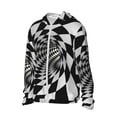 thumbnail image 2 of Daiia 3D Vortex Illusion UPF 50+ Sun Protection Hoodie Jacket Lightweight Long Sleeve Sun Shirt for Women Men with Pocket Hiking Outdoor-Medium, 2 of 9