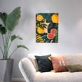thumbnail image 3 of CozyNet Playful Arrangement Of Tropical Fruits, Bold Leaves & Colorful Botanical Patterns Wall Art Prints With Frame Canvas Perfect for Living Room & Bedroom, Ready to Hang, Wall Decor 16"x20"in, 3 of 4