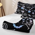 thumbnail image 4 of Homewish Spooky Animal Bed Spread Queen for Kids, Happy Halloween Pumpkin Queen Coverlet Set, 3 Pieces 1 Quilt and 2 Pillowcases, 4 of 7