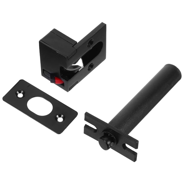 1 juego de cerradura de seguridad oculta con cadena para puerta, de acero inoxidable, antirrobo, para casa, dormitorio, apartamento, hotel, oficina, color negro.
