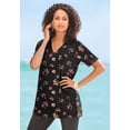 thumbnail image 2 of Roaman's Women's Plus Size Cotton Ultimate V-Neck Tee, 2 of 6