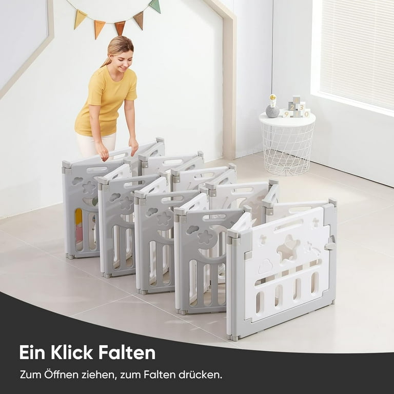 Foldable Baby Playpen, 18 Panel, 39 Sq.ft, Custom Shape Foldable Baby Playpen, 18 Panel, 39 Sq.ft, Custom Shape