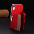 thumbnail image 5 of Dteck Magnetic Case for iPhone XR, 2 in 1 Wallet Case Detachable Card Holder, Compatible with MagSafe, Slim PU Leather RFID Blocking Credit Slots Zipper Pocket,Red, 5 of 6