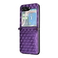 thumbnail image 4 of for Samsung Galaxy Z Flip 6 Case Luxury PU Leather Diamond Patterned Wallet Cover, Protective Phone Case Card Slots Pocket Comprehensive Protection Case for Samsung Galaxy Z Flip 6,Purple, 4 of 13