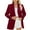 A-Burgundy, variant on Women's Long Sleeve Blazers 2 Buttons Work Office Notched Collar Suit Jackets with Pockets A-Green