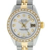 Pre-Owned Rolex Ladies Datejust Steel & 18K Yellow Gold Silver Diamond Watch Jubilee Quickset