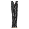 thumbnail image 4 of FSJ Women Fashion Sequin Cowboy Boots Western Bling Cowgirl Knee High Boots Almond Closed Toe Pull On Chunky Heel Wide Calf Boots Shoes Size 7.5 Black, 4 of 5