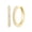Gold, variant on 1/10 cttw Diamond Hinged Hoop Earrings in Rhodium over Sterling Silver, Adult Female