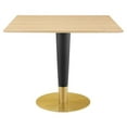 thumbnail image 2 of Modway Zinque Table à Manger Carrée à Grain de Bois 36 Pouces en Or Naturel, 2 of 6