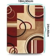 thumbnail image 2 of Tapis d'Égouttage en Caoutchouc Lavables à Motifs Abstraits d'Arcs et de Formes Rouges pour Comptoir de Cuisine, Maison, Grand Tapis de Bar à Café, Accessoires et Déco pour Ustensiles, Vaisselle à Pied 18 Pieds''x24 Pieds'', 2 of 5